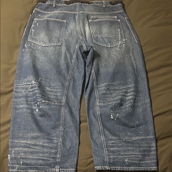 We The Free Moxie Dark Blue Wide Leg Jeans - Picture 9 of 13